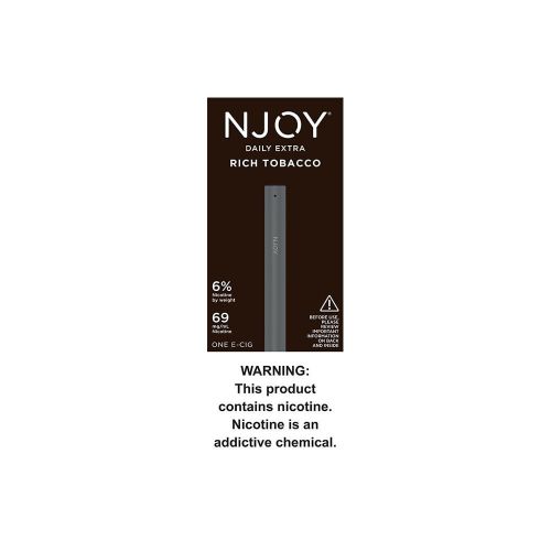 NJOY DAILY Extra Rich Tobacco Disposable E Cig ET USA