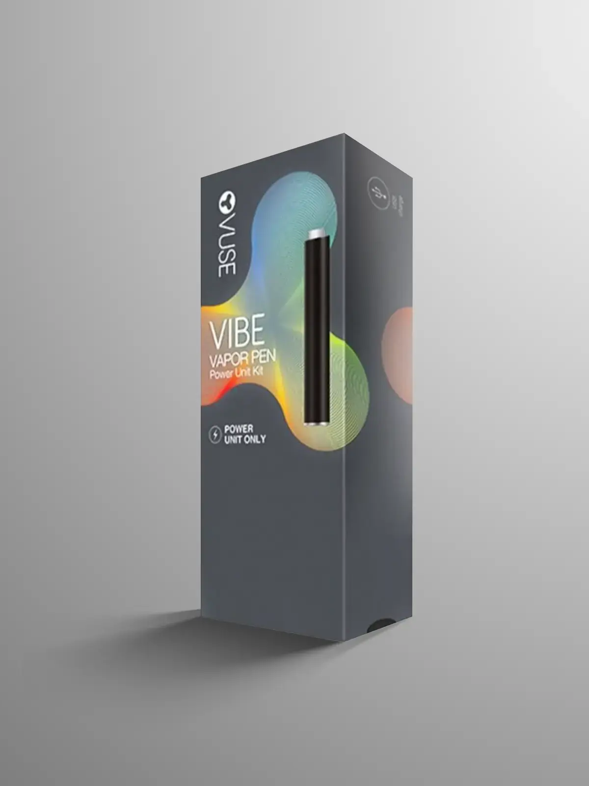 Vuse Vibe Power Unit Kit in its box, standing on its own in front of a plain background